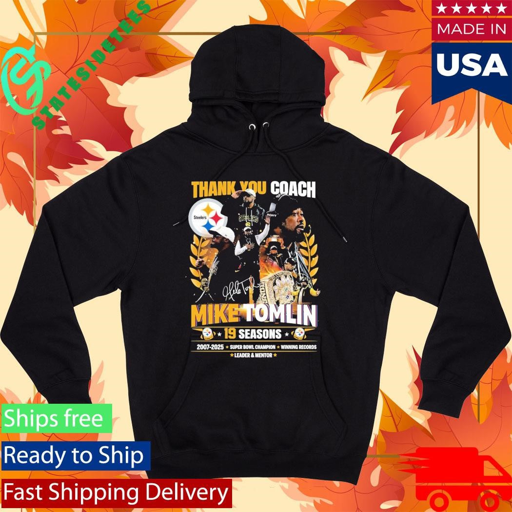 Thank You Coach Mike Tomlin 19 Seasons 2007 2025 Shirt