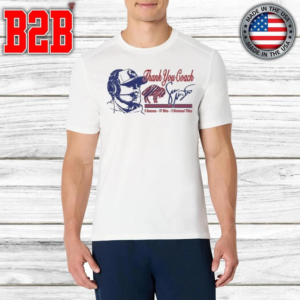 Thank You Coach Sean Mcdermott 9 Seasons 97 Wins 5 Divisionals Tittles Shirt
