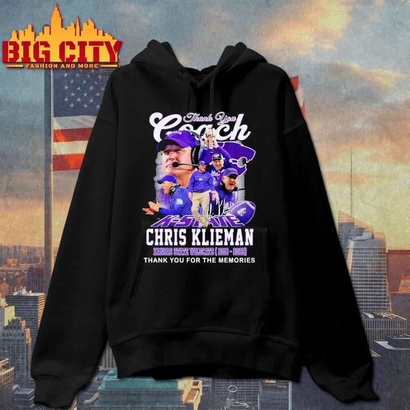 Thanks You Coach Chris Klieman Kansas State Wildcats 2019-2025 Shirt