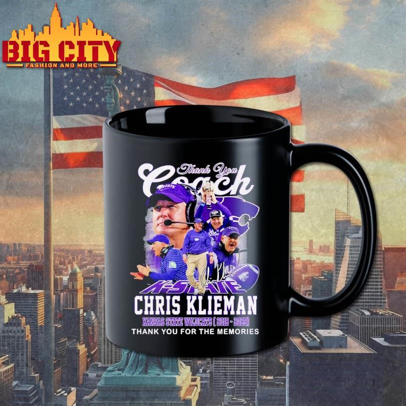 Thanks You Coach Chris Klieman Kansas State Wildcats 2019-2025 Shirt