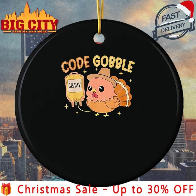 Thanksgiving Nurse Code Gobble Funny RN CNA shirt