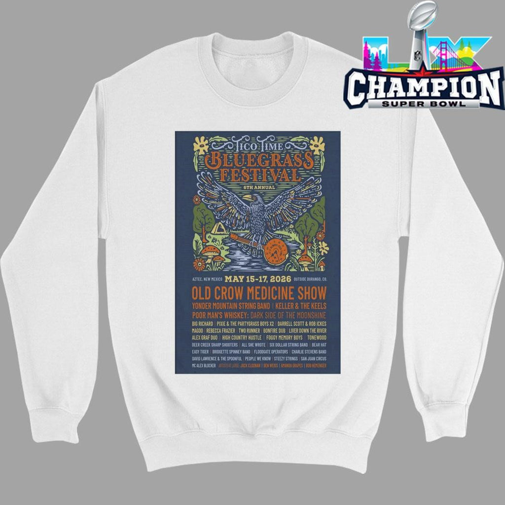 The 6th Annual Tico Time Bluegrass Festival Aztec Nm Shirt