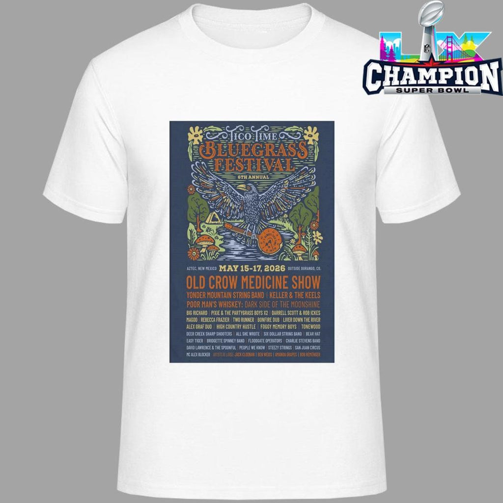 The 6th Annual Tico Time Bluegrass Festival Aztec Nm Shirt