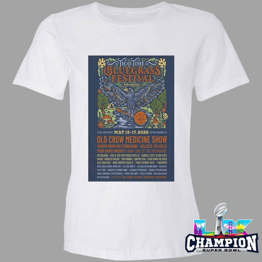 The 6th Annual Tico Time Bluegrass Festival Aztec Nm Shirt