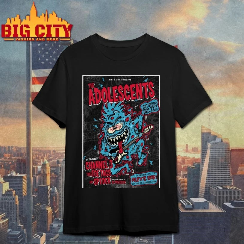 The Adolescents December 13 2025 Alex’s Bar in Long Beach CA Poster shirt