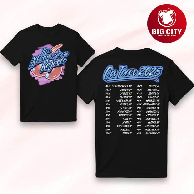 The All-American Rejects Cherries Tour 2025 Two Sided Shirt