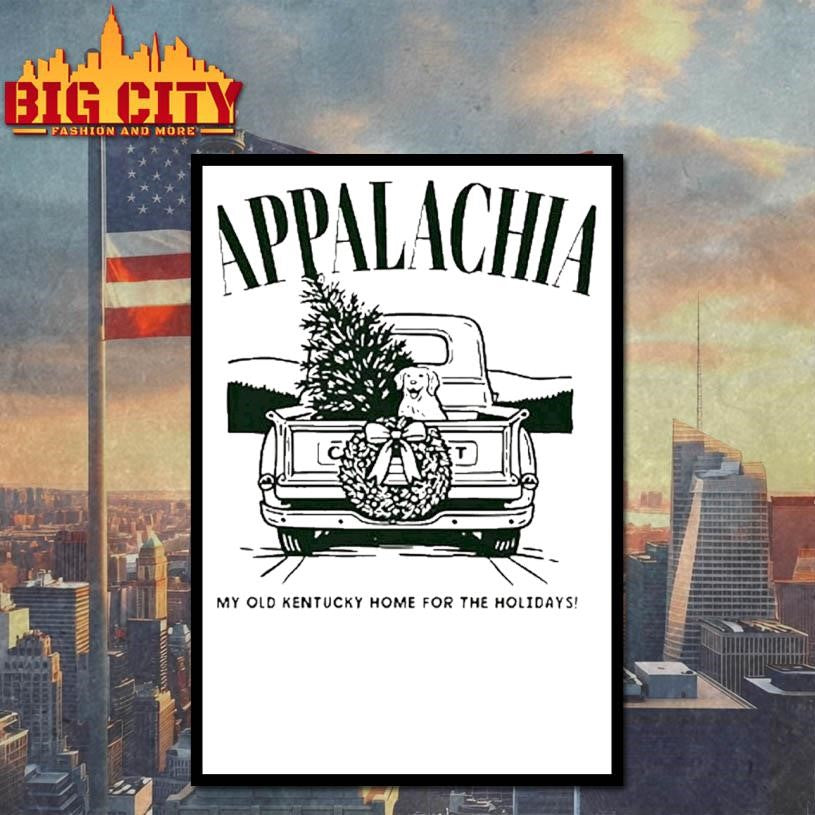 The Appalachian My Old Kentucky Home For The Holiday Merry Christmas Premium Shirt