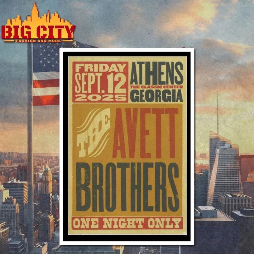 The Avett Brothers Sep 12 2025 The Classic Center in Athens GA Poster shirt