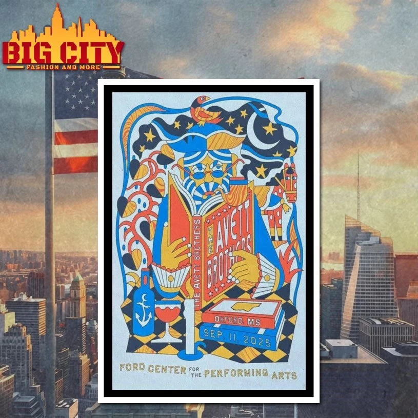 The Avett Brothers Sept 11 2025 Oxford Poster shirt