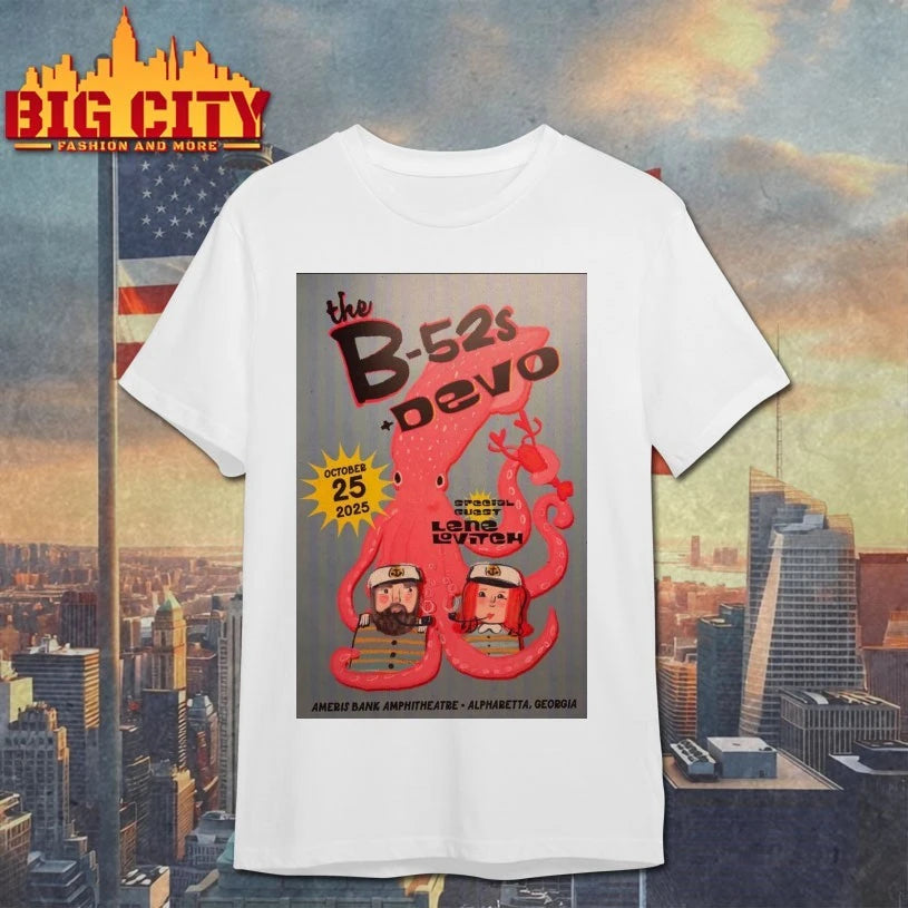 The B-52s &amp; Devo Oct 25, 2025 Ameris Bank Amphitheatre, Alpharetta, GA Poster shirt