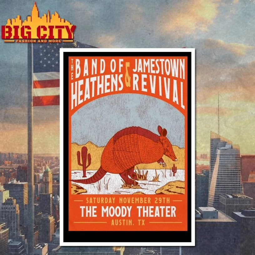 The Band Of Heathens And Jamestown Revival Nov 29 2025 The Moody Theater in Austin TX Poster shirt