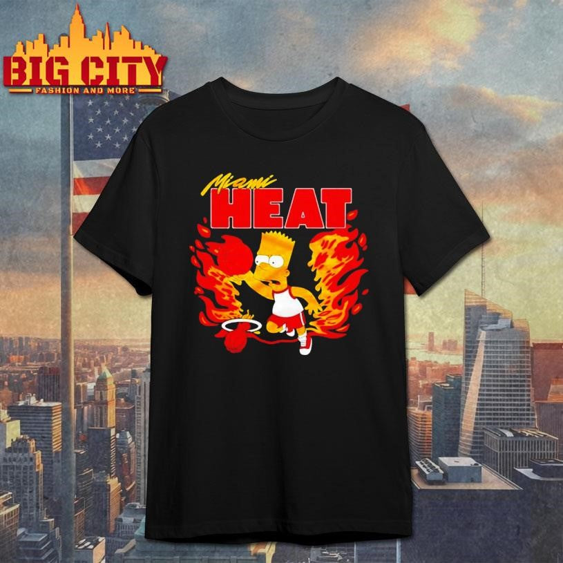 The Bart Simpson X Miami Heat Nba Mashup Shirt