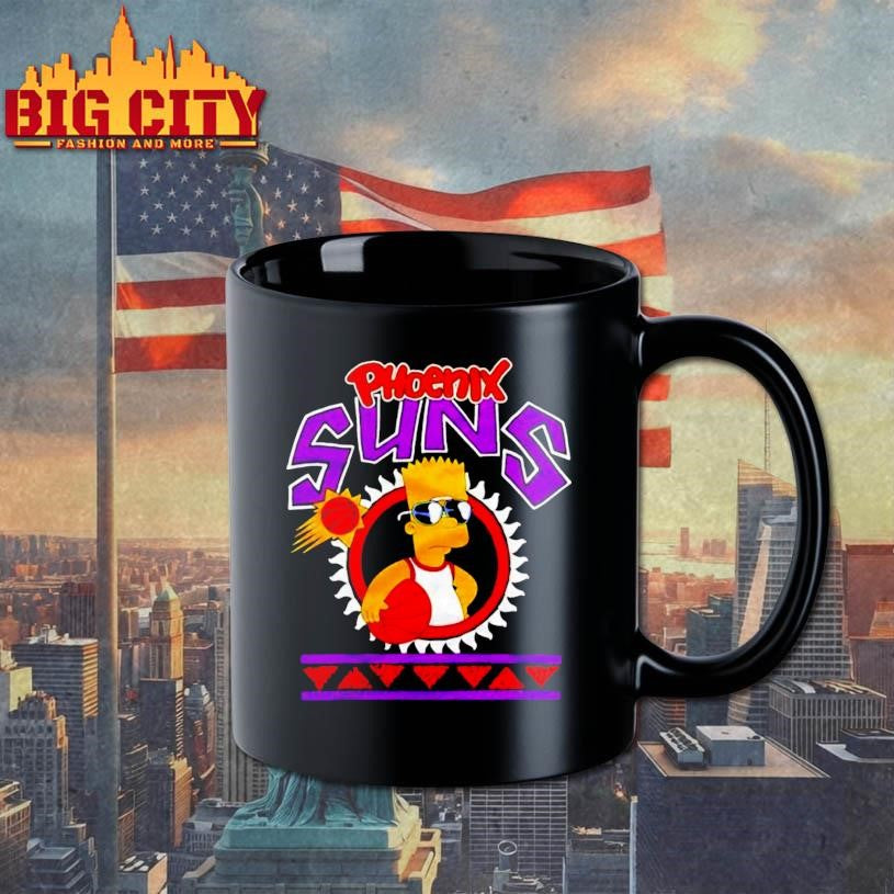 The Bart Simpson X Phoenix Suns Nba Mashup Shirt