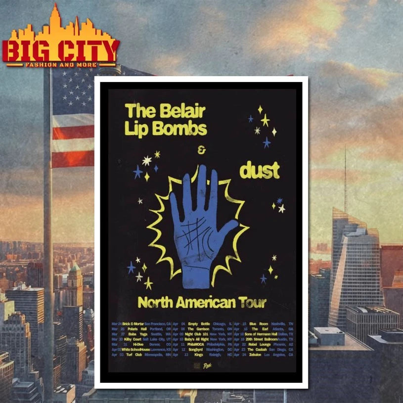 The Belair Lip Bombs North American Tour 2025 Poster Shirt