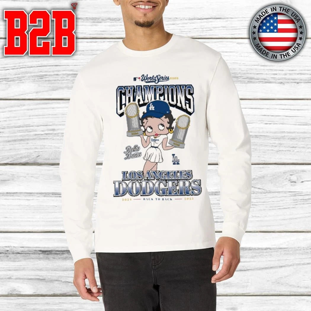 The Bella Doña x Betty Boop x Los Angeles Dodgers 2025 World Series Champions Shirt