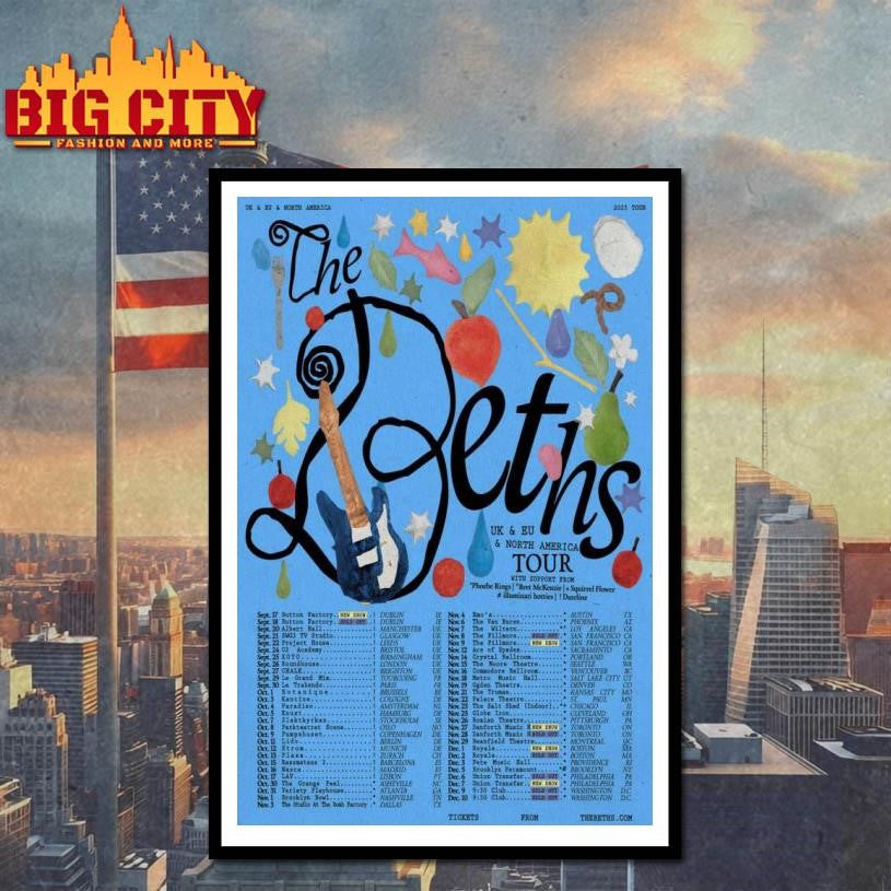 The Beths 2025 Tour UK + Europe + North America Poster Shirt