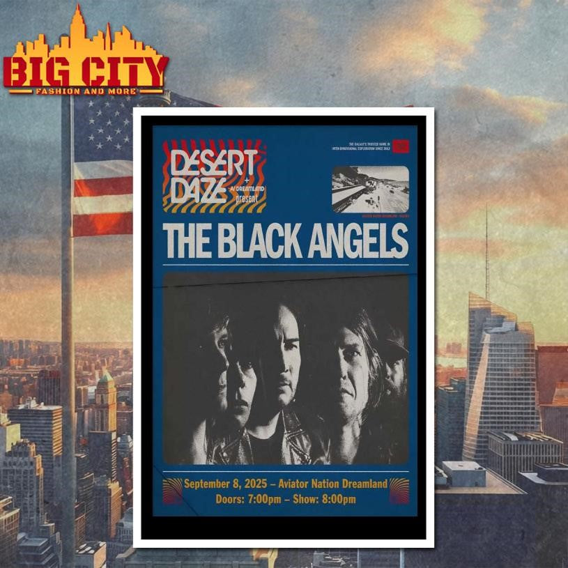 The Black Angels 9.8.2025 Aviator Nation Dreamland in Malibu CA Poster shirt
