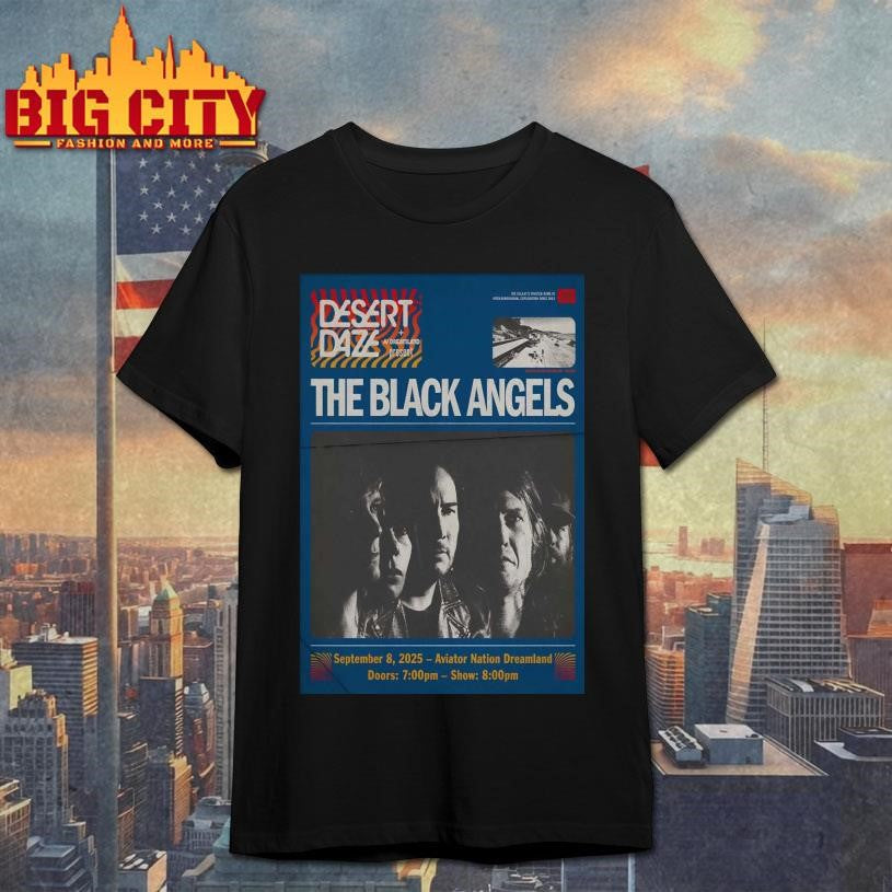The Black Angels 9.8.2025 Aviator Nation Dreamland in Malibu CA Poster shirt