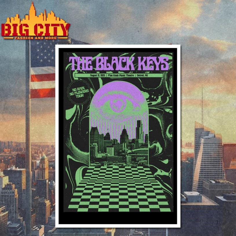 The Black Keys August 21 2025 Pine Knob Music Theatre in Clarkston MI Poster Shirt