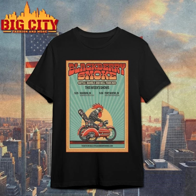 The Blackberry Smoke Sept 5 2025 Unbroken Circle Music Festival In Madison IN Poster Shirts
