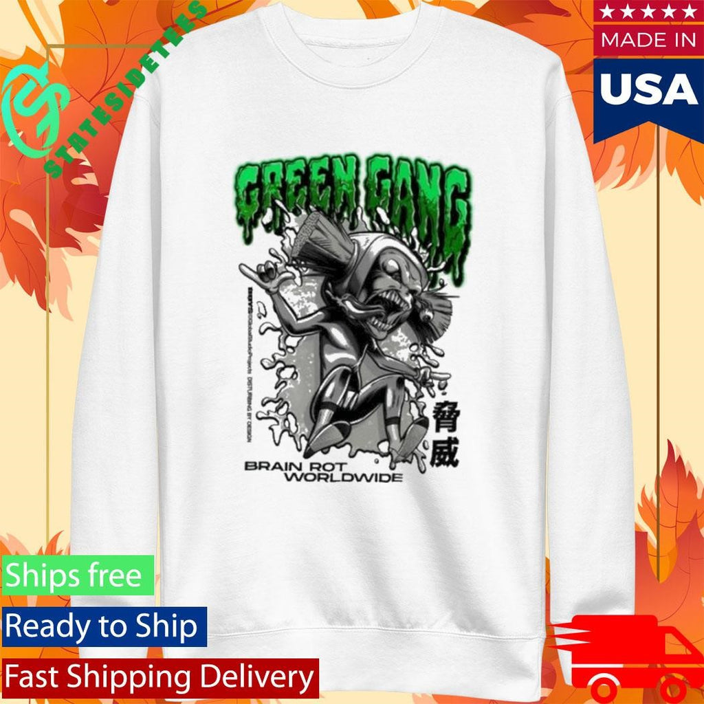 The Boys Green Gang Brush Head Shirt