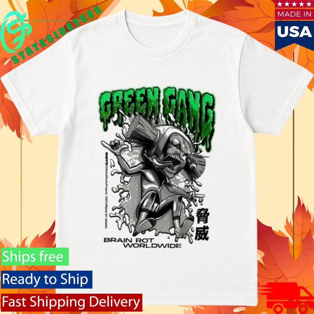 The Boys Green Gang Brush Head Shirt
