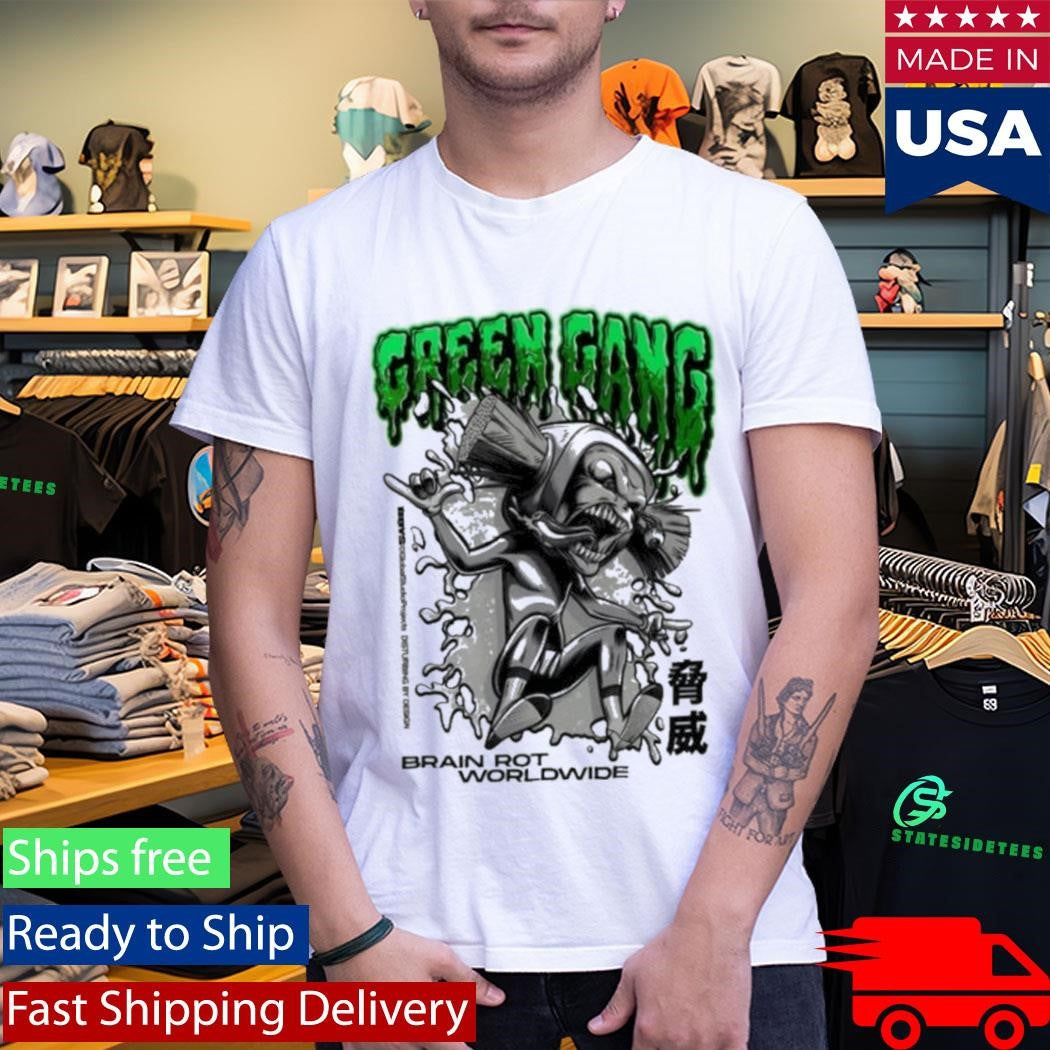The Boys Green Gang Brush Head Shirt