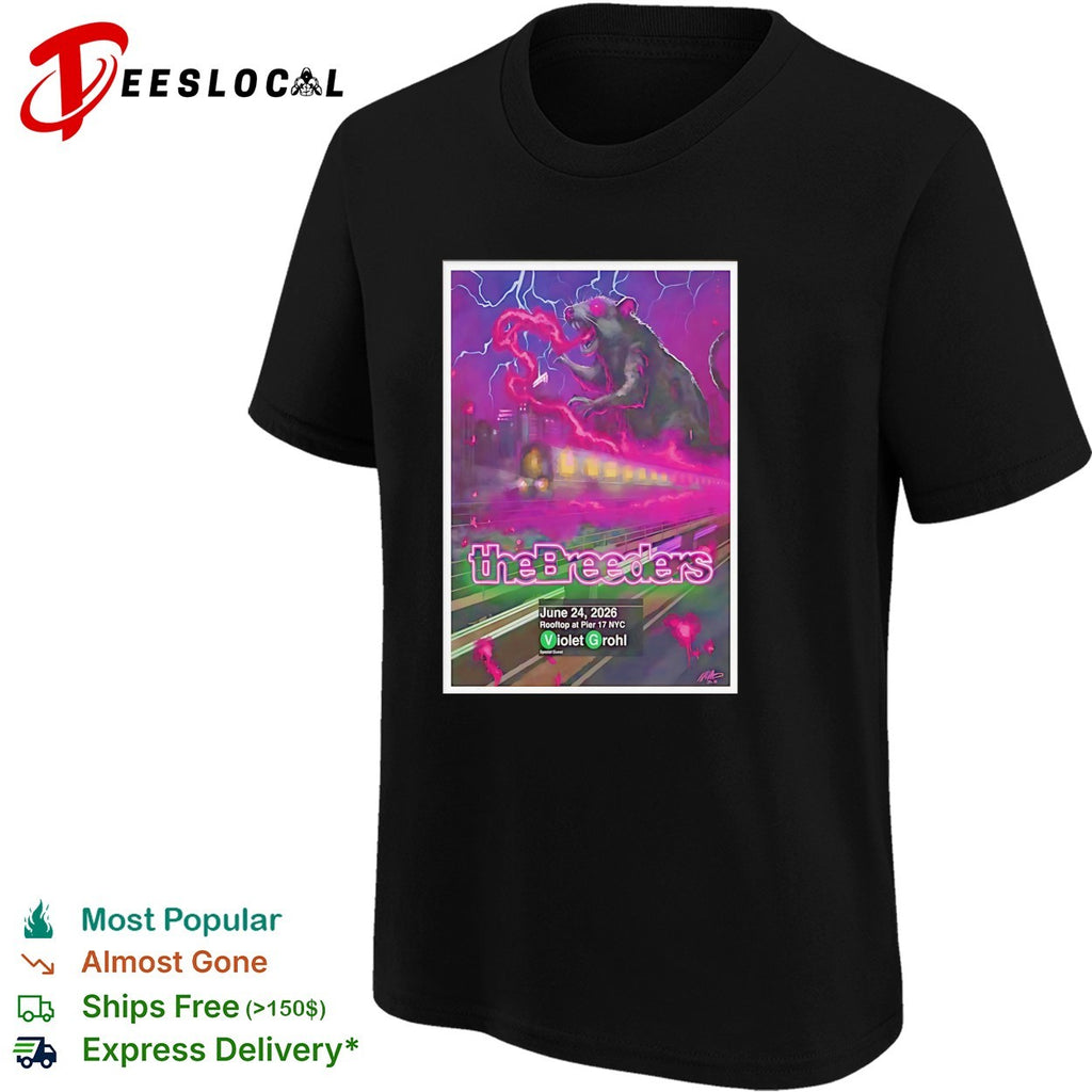 The Breeders June 24 2026 Pier 17 concert shirt