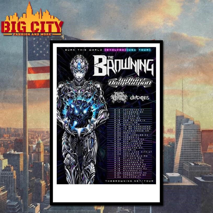 The Browning America Tour 2026 Canvas Wall Art Poster Shirt