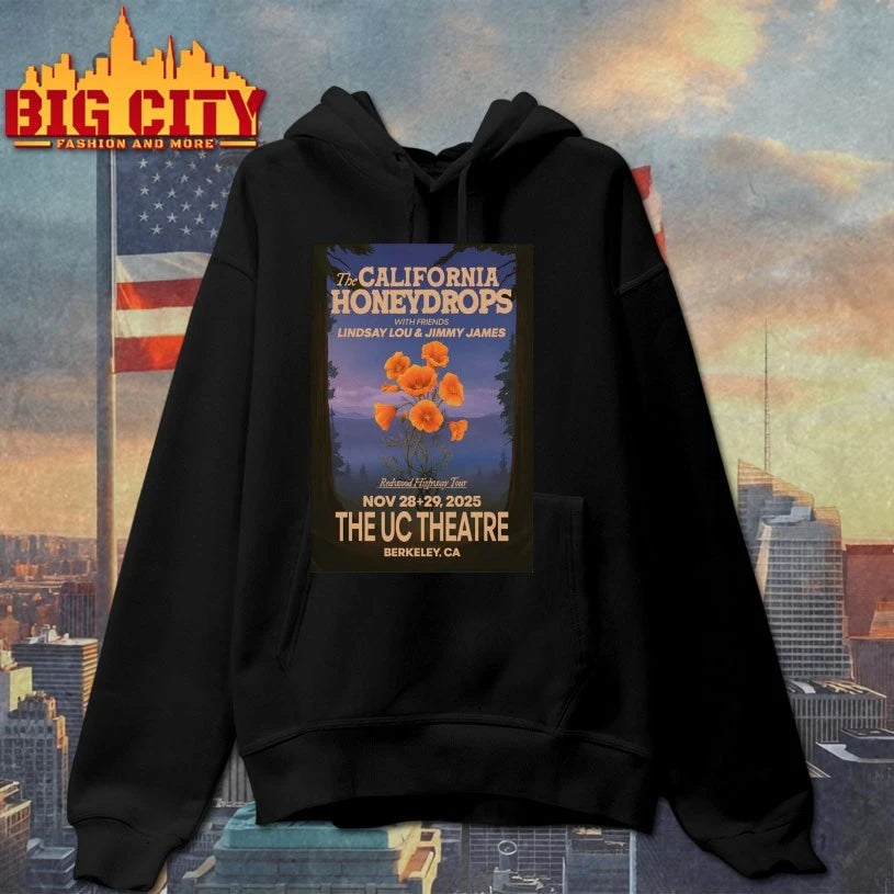 The California Honeydrops 11-28 11-29-2025 The UC Theatre in Berkeley, CA Poster shirt