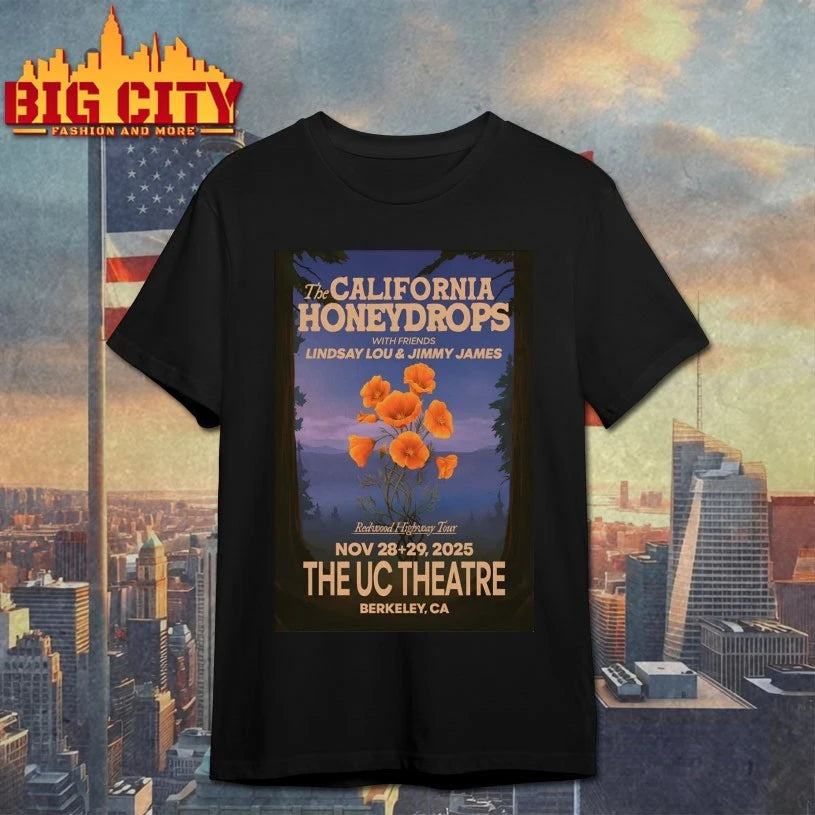 The California Honeydrops 11-28 11-29-2025 The UC Theatre in Berkeley, CA Poster shirt