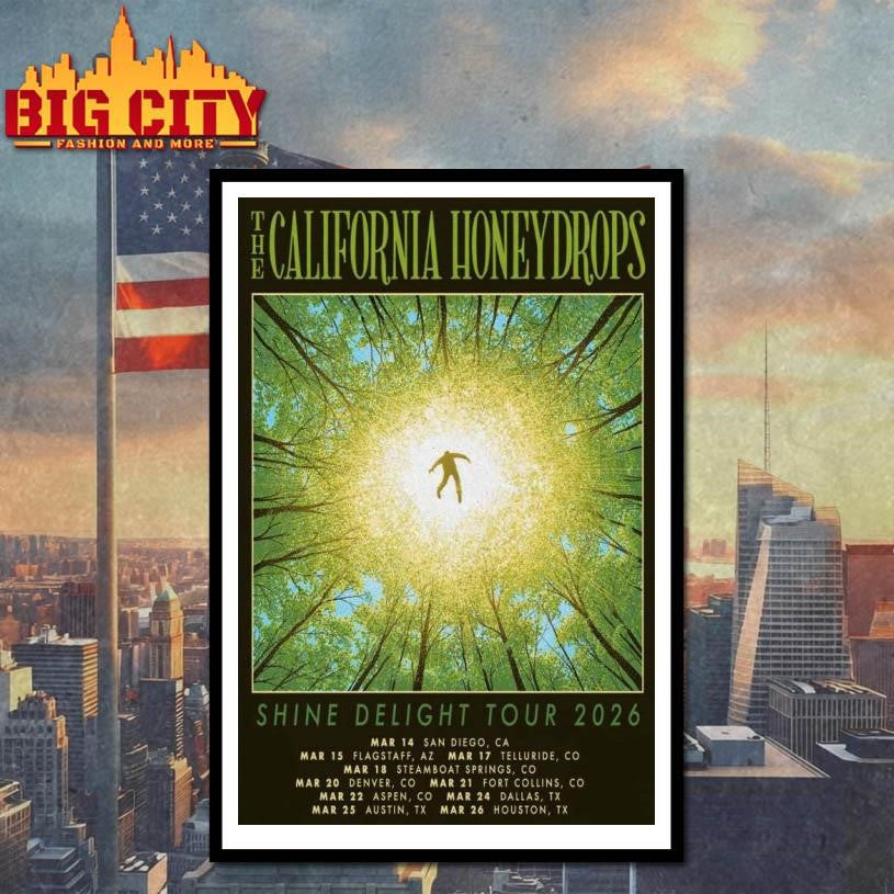 The California Honeydrops Shine Delight Tour Mar 2026 Poster Shirt