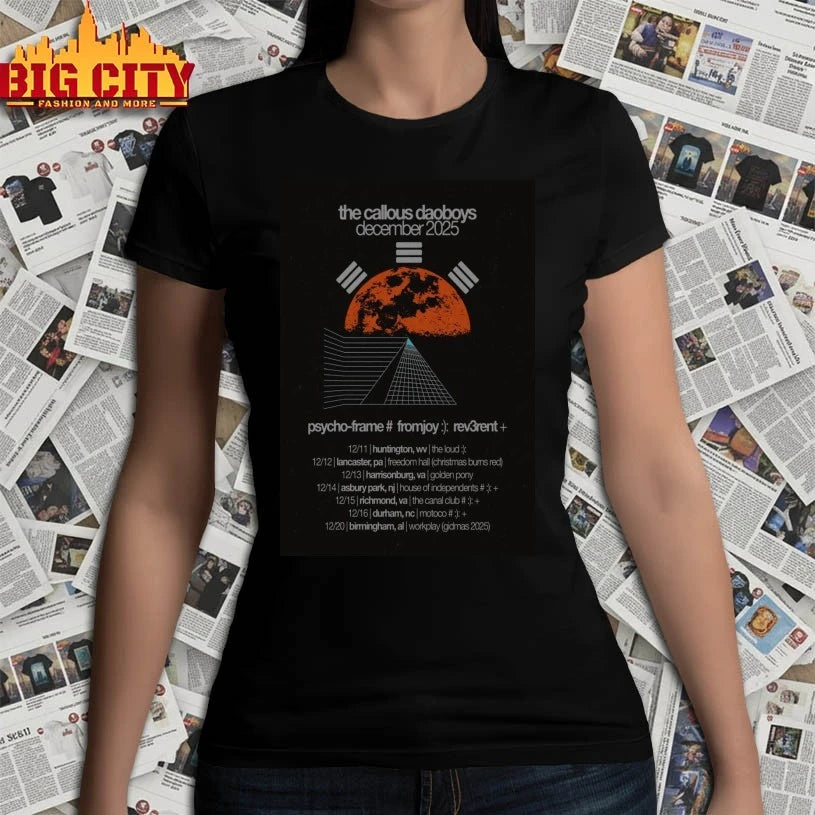 The Callous Daoboys December 2025 Tour Poster Shirts