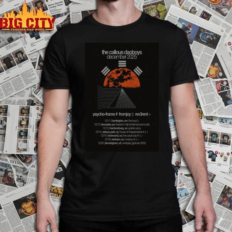 The Callous Daoboys December 2025 Tour Poster Shirts
