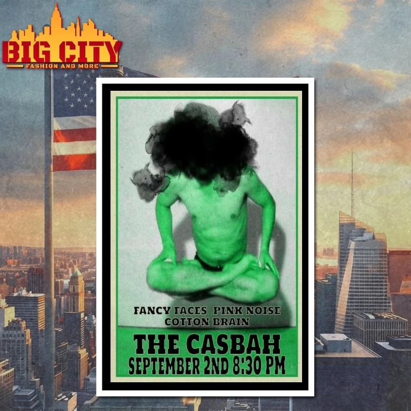 The Casbah Sept 2 2025 Poster Fancy Faces Pink Noise Poster Shirt