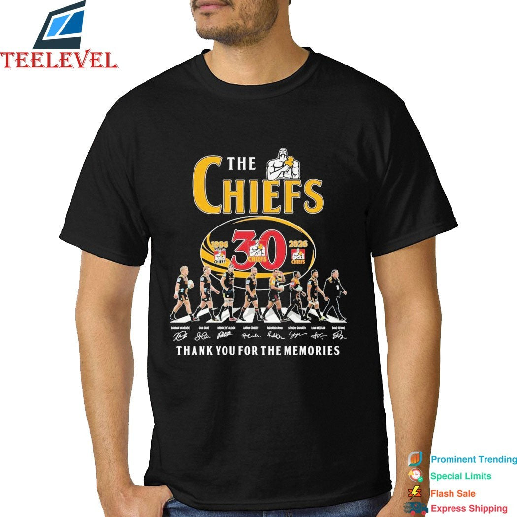 The Chiefs Super Rugby 1996 2026 30th Thank You For The Memories Road Abbey Signatures T-shirts