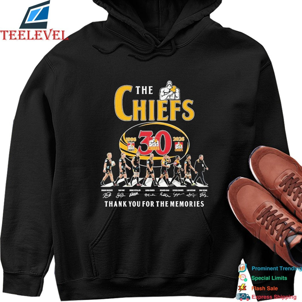 The Chiefs Super Rugby 1996 2026 30th Thank You For The Memories Road Abbey Signatures T-shirts