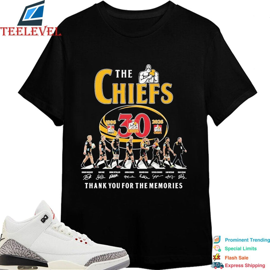 The Chiefs Super Rugby 1996 2026 30th Thank You For The Memories Road Abbey Signatures T-shirts