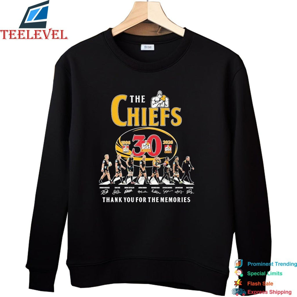 The Chiefs Super Rugby 1996 2026 30th Thank You For The Memories Road Abbey Signatures T-shirts