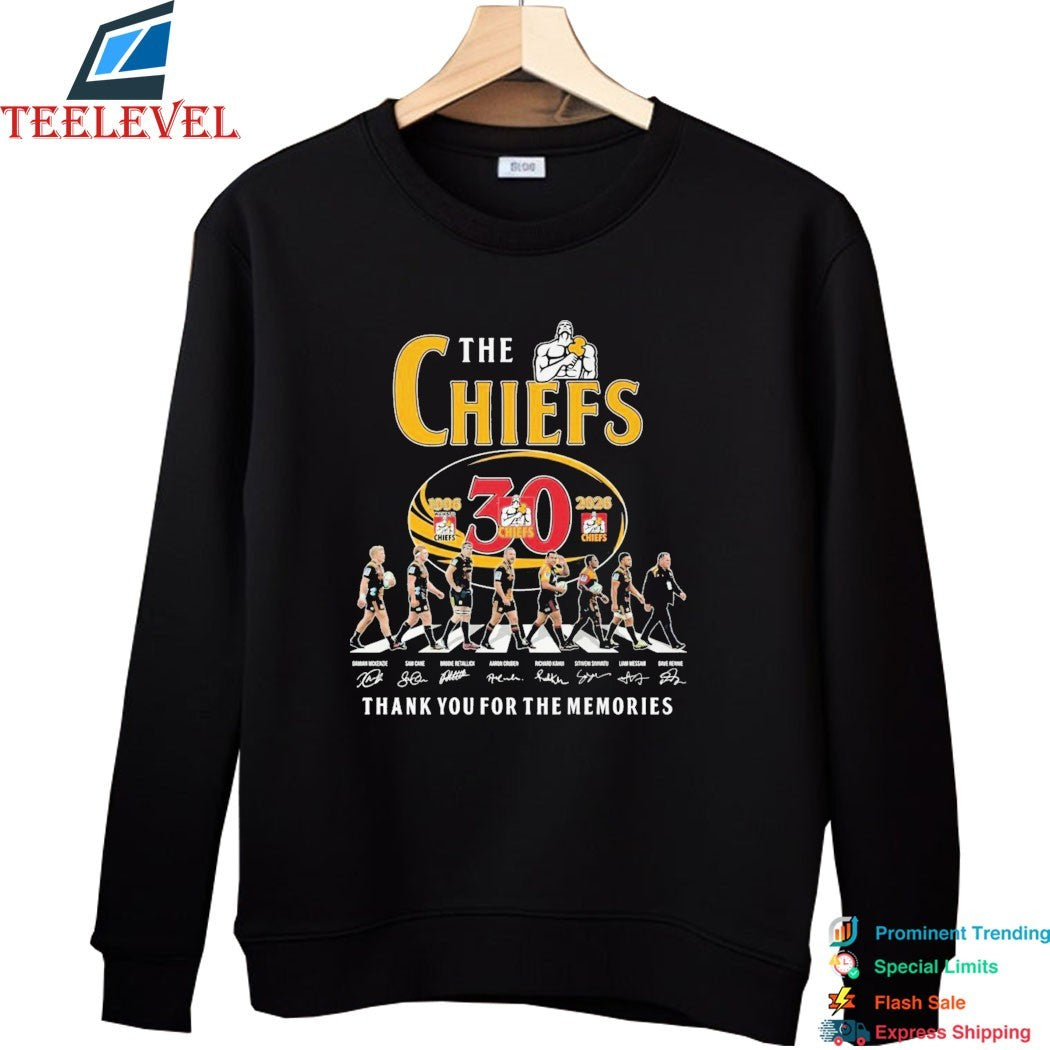 The Chiefs Super Rugby 1996 2026 30th Thank You For The Memories Road Abbey Signatures T-shirts
