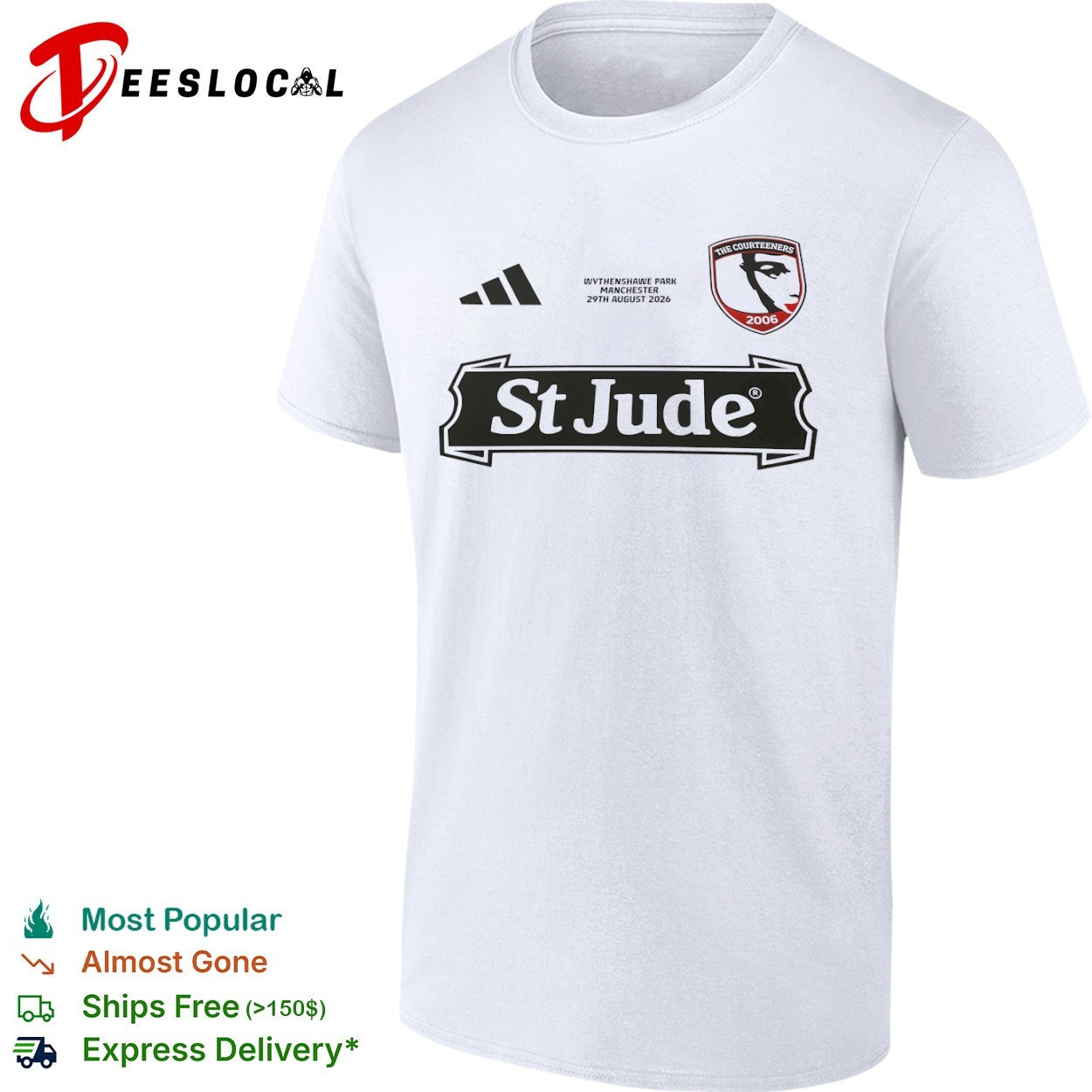 The Courteeners Wythenshawe Park Manchester 2026 St Jude shirt