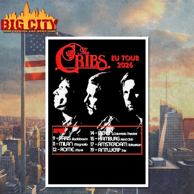 The Cribs Eu New Tour April 2026 Tour Shirt