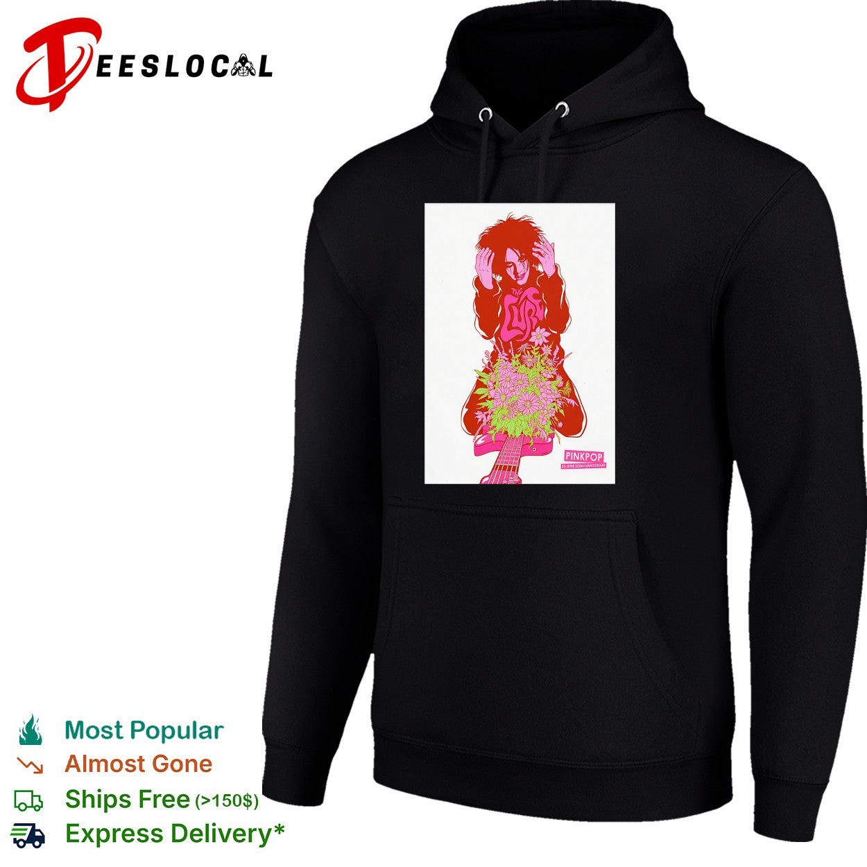The Cure Pinkpop 2026 Landgraaf poster shirt