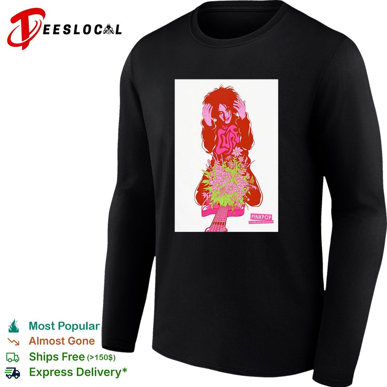 The Cure Pinkpop 2026 Landgraaf poster shirt