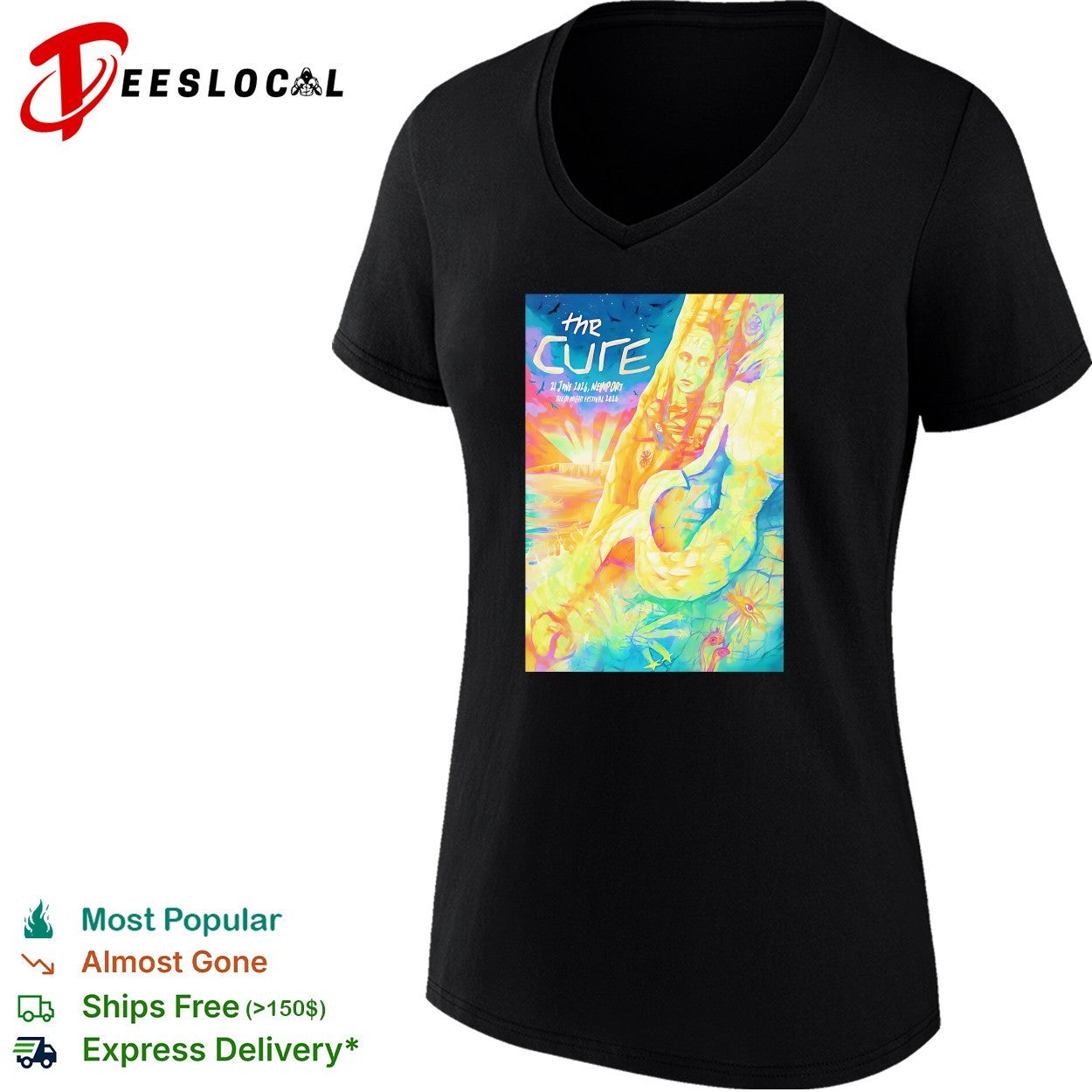 The Cure mermaid painting poster shirt