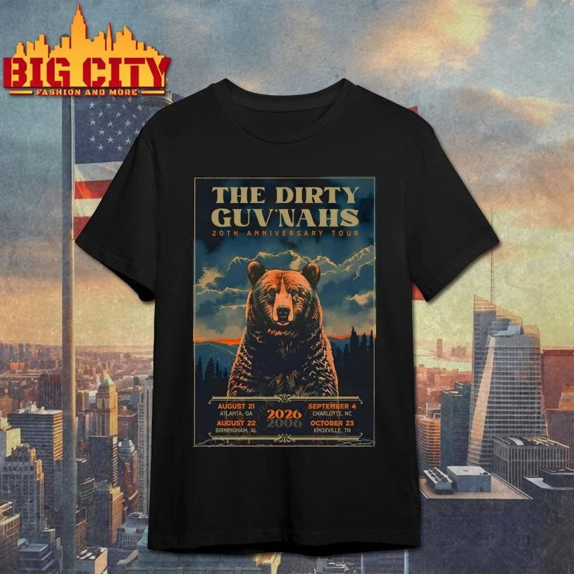 The Dirty Guv’nahs 2026 20th Anniversary Tour Poster Shirt