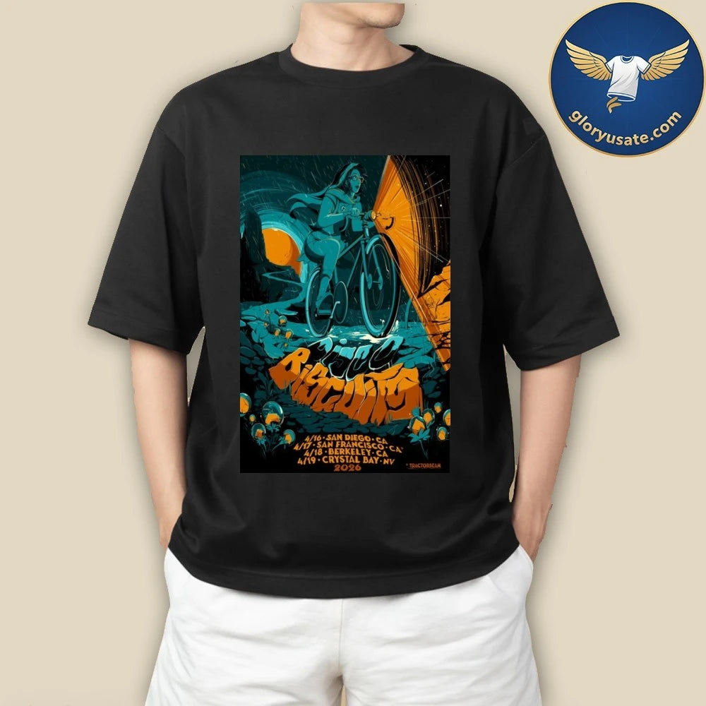 The Disco Biscuits Bicycle Day West Coast April 2026 Poster Shirt