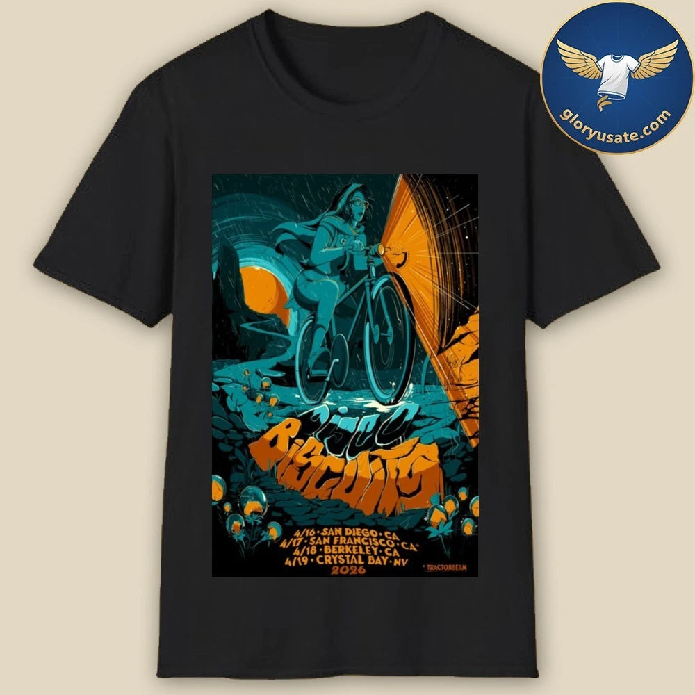 The Disco Biscuits Bicycle Day West Coast April 2026 Poster Shirt
