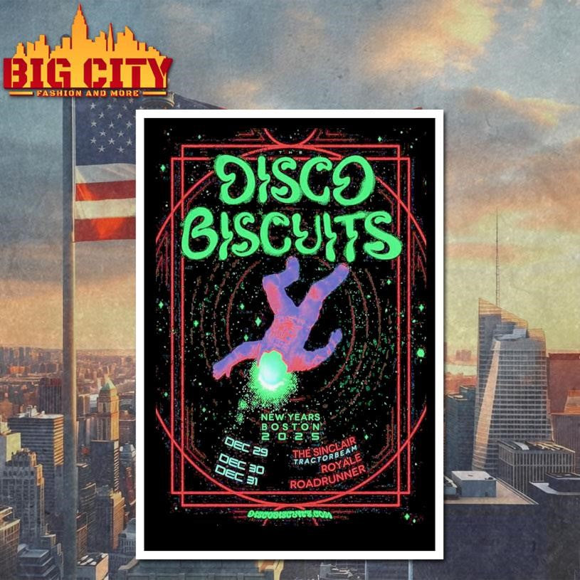 The Disco Biscuits Boston 2025 NYE On Dec 29-31 Poster shirt