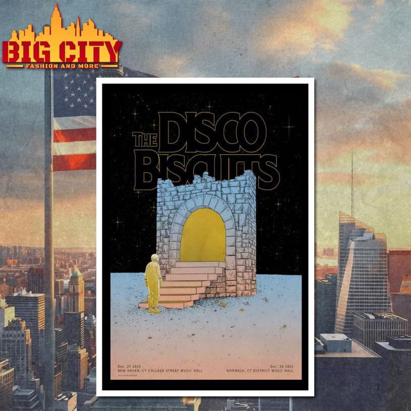 The Disco Biscuits Dec 27 2025 College Street Music Hall in New Haven CT Poster shirt